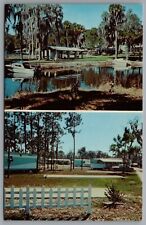 Grand Island FL Herman's Mobile Harbor Trailer Park Lake Eustis c1961 Dual View picture