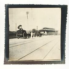 Chinese Street Mule Carts Photo c1895 China Railway Working Men Road Asia C2723 picture