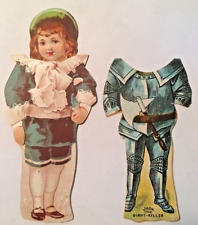 Antique Paper Doll Victorian Trade Card Little Lord Fauntleroy Jack Giant Killer picture
