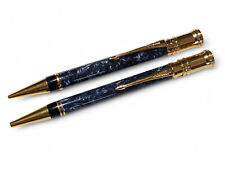 Parker Duofold Centennial Blue Marble Ballpoint and Pencil Set Made in UK/USA picture