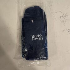 Vintage British Airways BA Blue Navy  Soft Large Flight Socks In-flight NEW picture