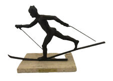 Royal Copenhagen Kelsey Bronze Cross Country Skier Olympic Statue 135/2500 picture
