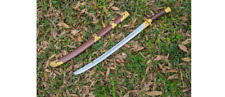 Polyurethane foam Chinese sword and scabbard brown picture