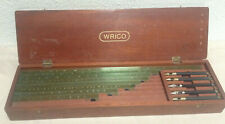 Vintage Wrico Lettering Set - Solid Mahogany Wood Box - Wood Regan Instrument Co picture