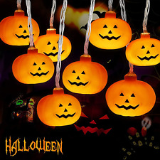 Halloween Pumpkin String Lights Indoor, Battery Operated 9.8ft 20LED Waterproof picture