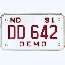 1991 United States North Dakota Demo Special License Plate DD 642 picture