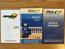 Lot of 4 different PORTUGALIA timetables 1990s-2000 timetable schedule Portugal picture