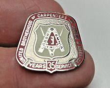 United Brotherhood of Carpenters and Joiners of America 35 Years Service Pin picture
