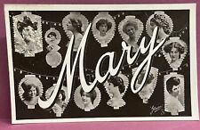 LARGE LETTER TUCK postcard ~  MARY  ~ RPPC ~  SHIPS FREE picture
