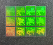 Carlton 3-D Holograms Unicorn Pegasus Carousel Stickers 4 Sheet Vintage picture
