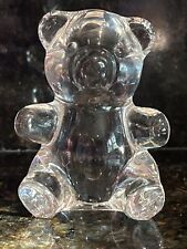 Clear Bear Vintage Oneida Crystal Clear BEAR Figurine Paperweight 3” picture