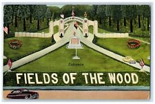 c1940 Main Entrance Fields Of The Wood Exterior Flagpole Road Michigan Postcard picture