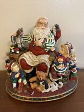 6”Tall 8”Wide Holiday Christmas Santa And Children With Toys ￼ Collectible ￼ picture