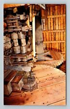 Saugus MA-Massachusetts, Iron Works Historic Mill Interior Wheel Chrome Postcard picture