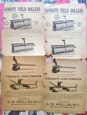 2 Antique Favorite Field S.M Mallalieu Philadelphia Corn Roller Vintage Print Ad picture