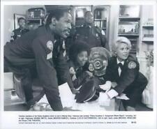 1988 Press Photo Actors Bubba Smith, Marion Ramsey, Leslie Easterbrook picture