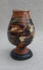 Antique Small Marbleized Redware Drinking Cup picture