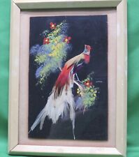 1949 Vintage Mexican Feather Art Framed Preowned picture