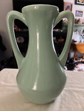 Vintage Roseville Ohio Green  Large  Vase Double Handle 11” Tall RRP Co EXC picture