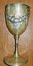 Kiddush Cup Antique British Monumental Victorian 19th Century Silver Judaica Wow picture