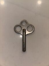 Vintage Unbranded Chrome/Brass Clock Winding Key - Size 6 picture
