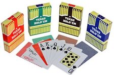 8 Decks TEXAS HOLD EM 100% Plastic Playing Cards Poker Size Jumbo Index picture