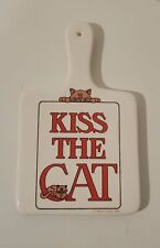 Vintage Kiss the Cat Myra Colby 1982 Ceramic Trivet picture