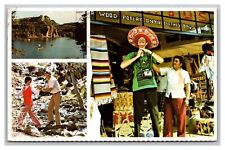 Green Valley AZ Multi View Pena Blanca Lake Nogales Chrome Postcard Posted 1981 picture