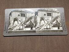 VINTAGE STEREOVIEW STEREOSCOPES CARD CHINESE SAWMILL PEKING CHINA picture