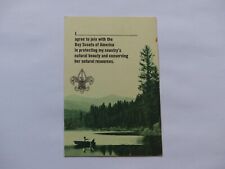 Unused Vintage Circa 1970 Outdoor Code Presentation Pledge Card Boy Scout BSA picture
