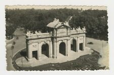 RPPC Photo Postcard Puerta de Alcalá Aerial View - Madrid, Spain c1930s vtg A4 picture