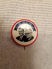 Vintage 1964 Lyndon Johnson and Barry Goldwater Button in Japanese  picture