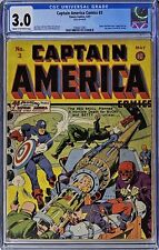 Captain America Comics #3 CGC 3.0 Timely 1941 1st Stan Lee Comic Red Skull Cover picture