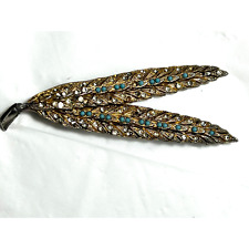 vintage Two Feather broach with turquoise stones picture