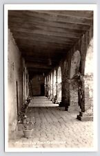 c1930s~Mission San Juan Capistrano~Hallway~California CA~Vintage RPPC Postcard picture