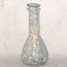 Large Intact Ancient Roman Glass Bottle with Iridescent Patina C. 1st Century AD picture