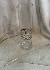 Vintage 25TH Anniversary Glass Pitcher - Flute - Flower Vase and Glass Stirrer picture