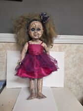 OKAK Creepy Crackle Doll, Handmade, Halloween Prop, 18 In Tall picture