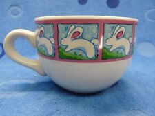 Spring Rabbit Bunny Soup Bowl Mug Coffee Cup 18 oz  Tb Toy Trading Company picture