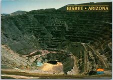 VINTAGE CONTINENTAL SIZE POSTCARD COPPER MINE REMAINS AT BISBEE ARIZONA picture