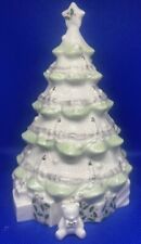 Lenox Porcelain Ceramic Christmas Tree w/ Presents Teddy Bear Drums 6” Figurine picture