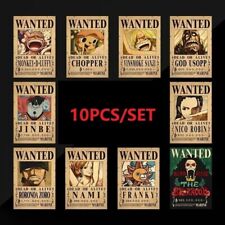 10 x One Piece Luffy Straw Hat Pirates Wanted Poster HIGH QUALIT (16.5