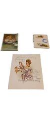 3 Antique Victorian Valentine's Day Greeting Cards Early 1900's Made in Germany picture