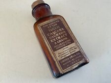 Antique Cascara Sagrada Glass Medicine Bottle Late 1800s Still has a few pills picture
