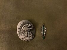 Native American 1987 Siskiyou Pewter Eagle Bolo and Pendant picture