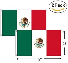 2 PACK Wholesale Lot 3x5 Mexico Flag + 3x5 Mexican Flag Flags USA picture