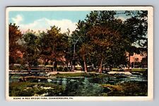 Chambersburg PA-Pennsylvania, Scene In Red Bridge Park Antique, Vintage Postcard picture
