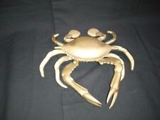 Vintage LARGE MCM Brass Crab Ashtray 10 Inch, With Movable Claws 🦀 picture