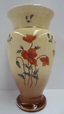 FAIENCERIE FIVES LILLE 3201 VASE DB ANCHOR STAMP GUSTAV DE BRUYN POPPIES VASE picture