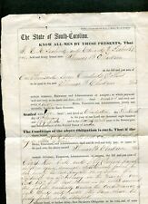1855 BOND E M SEABROOK & EDWARD W SEABROOK TO THOMAS B CLARKSON $1700 CHARLESTON picture
